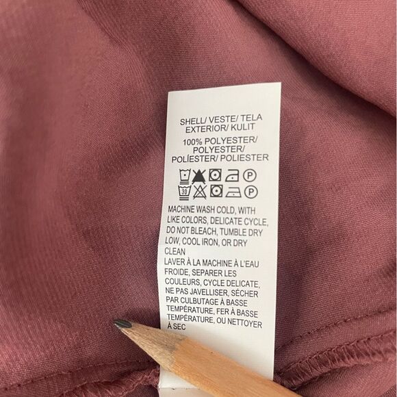 Lucky Brand Womens Long Sleeves Tie Neck Drop Waist Dress Size Small Rose Mauve - Picture 10 of 11